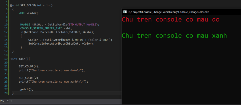 Lập Trình C/C++ - Đổi Màu Console - Phan Xuân Chánh